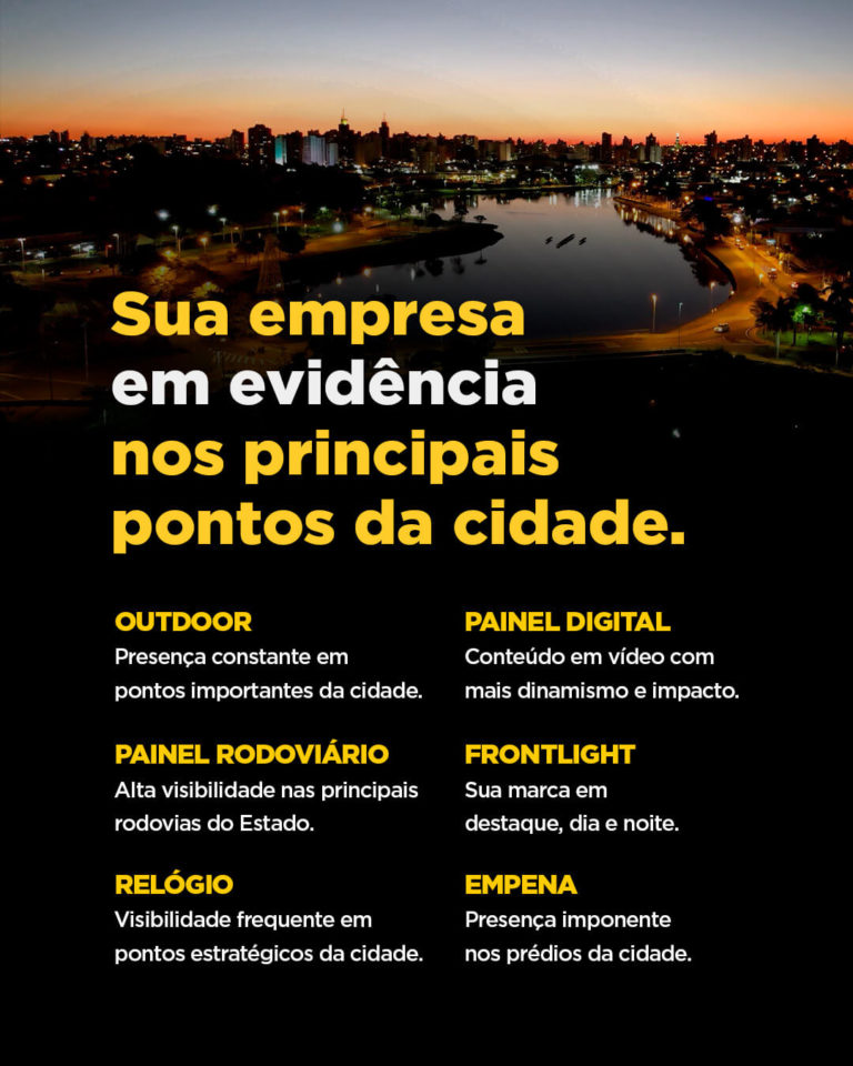 J. Silva Painéis Outdoor, Painel Digital, Painel Rodoviário, Frontlight, Empena, Relógio, Ático e Totens